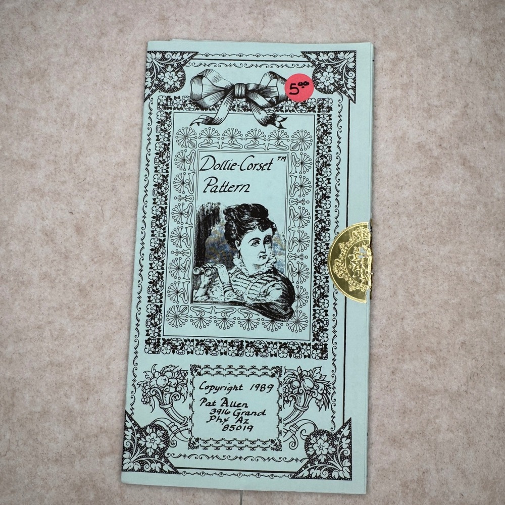 Vintage 1989 Dollie Corset Pattern by Pat Allen Sewing Craft DIY‎ Project